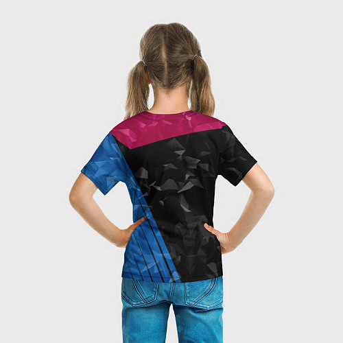 Детская футболка FC Barcelona: Abstract / 3D-принт – фото 6