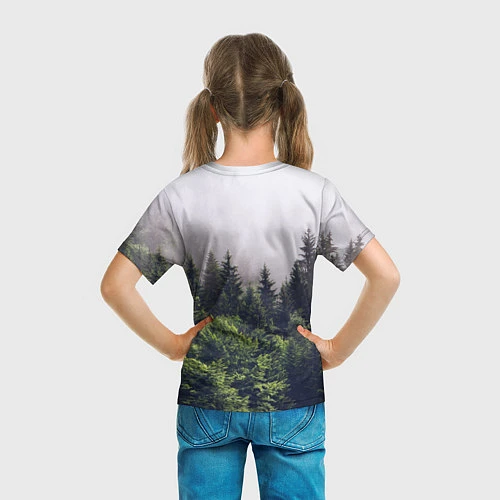 Детская футболка Jah Khalib: Green Forest / 3D-принт – фото 6