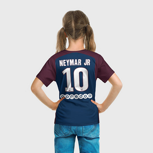 Детская футболка FC PSG: Neymar Home 17/18 / 3D-принт – фото 6