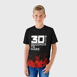 Футболка детская 30 Seconds to Mars: Red Flame, цвет: 3D-принт — фото 2