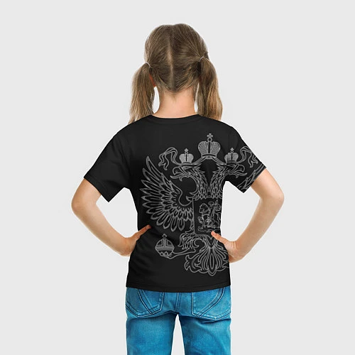 Детская футболка Связь: герб РФ / 3D-принт – фото 6