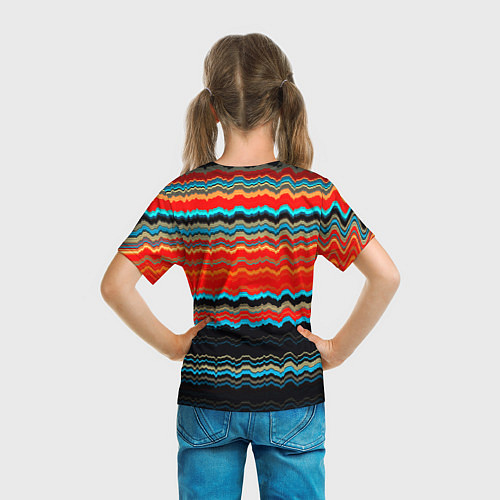 Детская футболка Волны абстракции / 3D-принт – фото 6