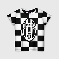 Футболка детская FC Juventus: W&B Grid, цвет: 3D-принт