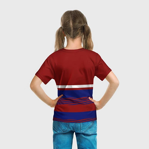Детская футболка Герб РФ: Красный стиль / 3D-принт – фото 6