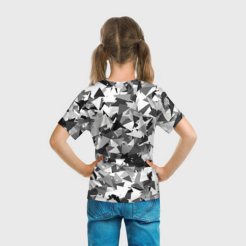 Детская футболка Городской серый камуфляж / 3D-принт – фото 6