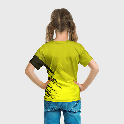 Детская футболка FC Borussia: Yellow Original / 3D-принт – фото 6