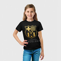 Футболка детская Barcelona Gold Edition, цвет: 3D-принт — фото 2