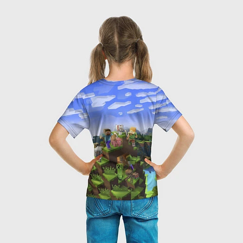 Детская футболка Майнкрафт: Глеб / 3D-принт – фото 6