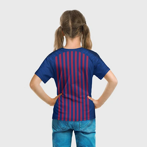 Детская футболка FC Barcelona: Home 18/19 / 3D-принт – фото 6