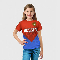 Футболка детская Russia Red & Blue, цвет: 3D-принт — фото 2