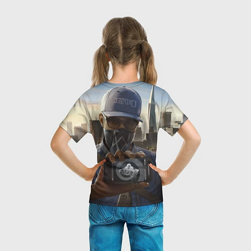 Детская футболка Watch Dogs Man / 3D-принт – фото 6