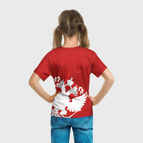 Детская футболка Russia: Red & White / 3D-принт – фото 6