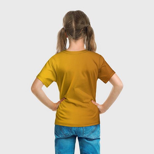 Детская футболка Chevrolet желтый градиент / 3D-принт – фото 6