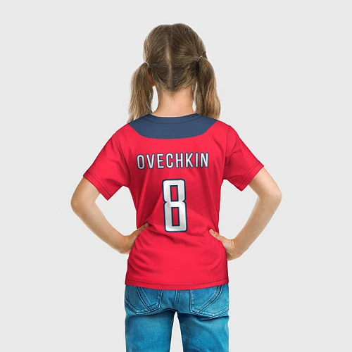 Детская футболка Washington Capitals: Ovechkin Red / 3D-принт – фото 6