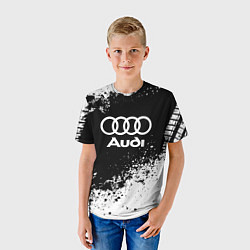 Футболка детская Audi: Black Spray, цвет: 3D-принт — фото 2