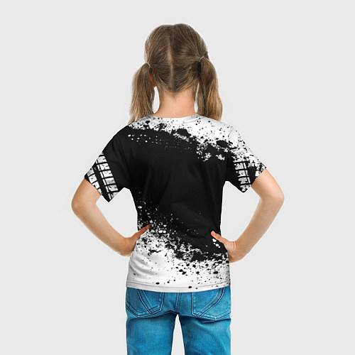 Детская футболка Daewoo: Black Spray / 3D-принт – фото 6