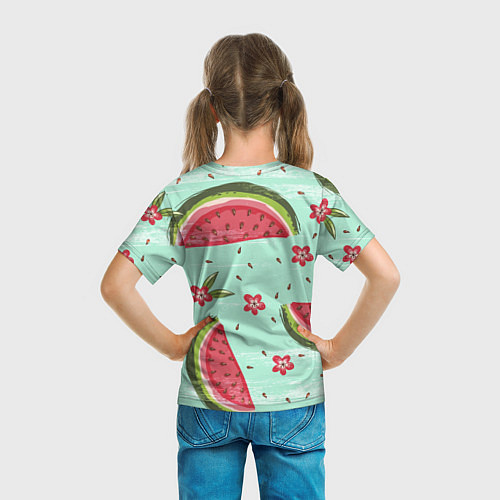 Детская футболка Арбузный вкус / 3D-принт – фото 6
