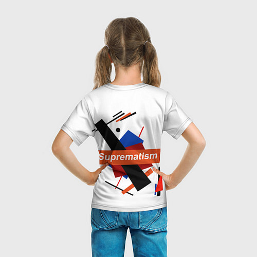 Детская футболка Supermatism White / 3D-принт – фото 6