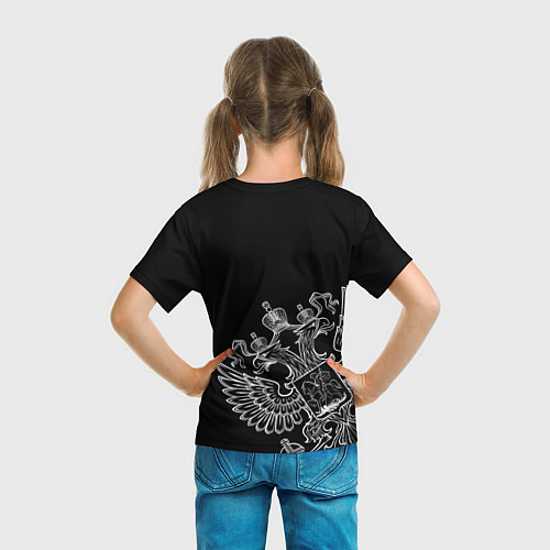 Детская футболка Russia: Black Edition / 3D-принт – фото 6