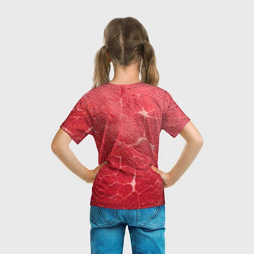 Детская футболка Мясо 100% / 3D-принт – фото 6
