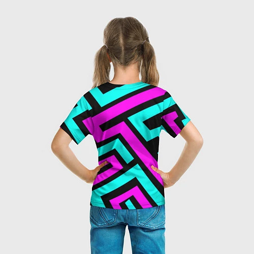 Детская футболка Maze: Violet & Turquoise / 3D-принт – фото 6