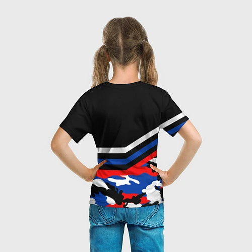 Детская футболка Россия: Камуфляж / 3D-принт – фото 6