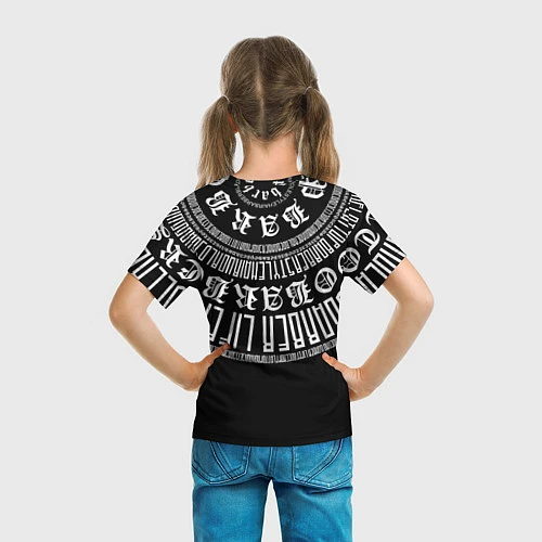 Детская футболка Каллиграфия барбера / 3D-принт – фото 6