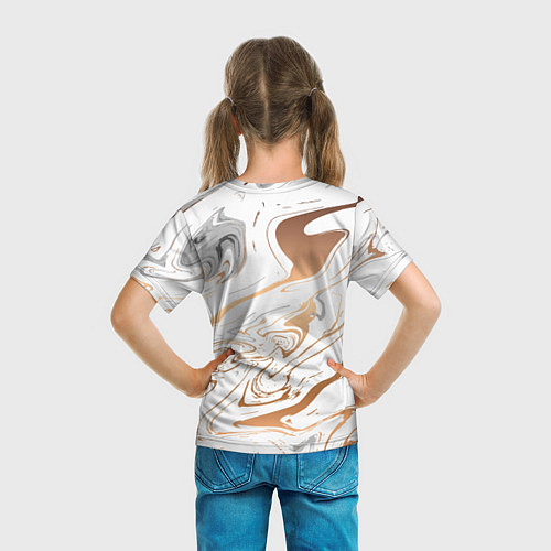 Детская футболка Золотой акрил / 3D-принт – фото 6