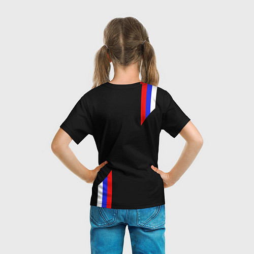 Детская футболка Russia: Black Sport Line / 3D-принт – фото 6