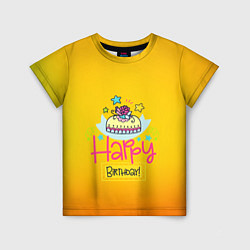 Футболка детская Happy Birthday, цвет: 3D-принт
