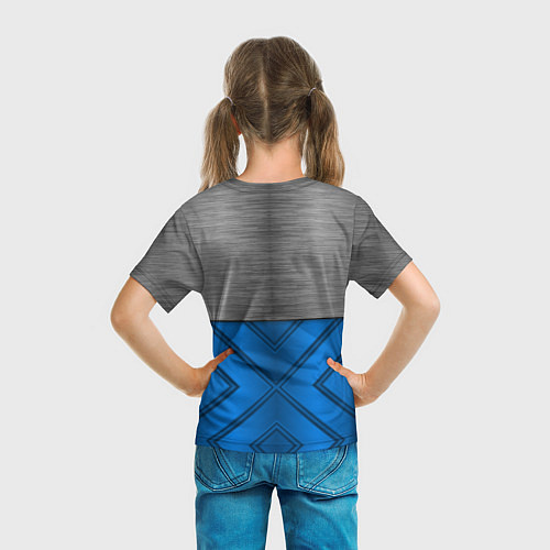 Детская футболка Lexus: Blue Metallic / 3D-принт – фото 6