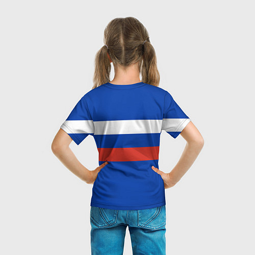 Детская футболка Россия: Триколор / 3D-принт – фото 6