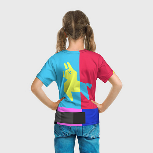 Детская футболка Цветная Лама / 3D-принт – фото 6