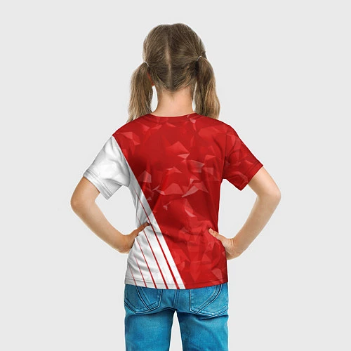 Детская футболка Eat Sleep JDM: Red Poly / 3D-принт – фото 6