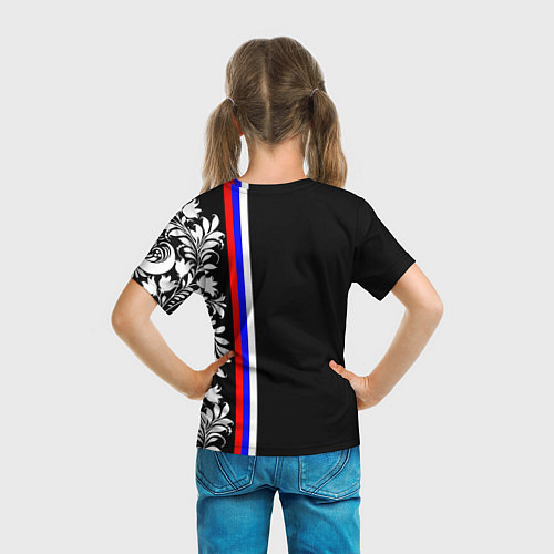 Детская футболка Россия: цветочная коллекция / 3D-принт – фото 6