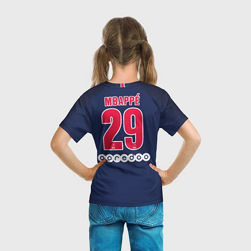 Детская футболка FC PSG: Mbappe Home 18-19 / 3D-принт – фото 6