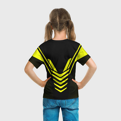 Детская футболка CS:GO Yellow Carbon / 3D-принт – фото 6
