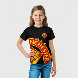 Футболка детская FC Man United: Black Exclusive, цвет: 3D-принт — фото 2