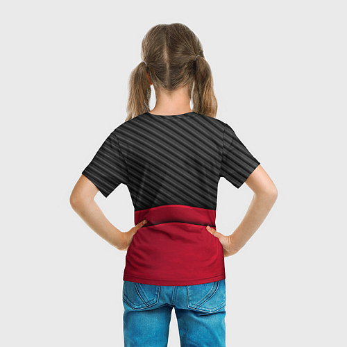 Детская футболка Infiniti: Red Carbon / 3D-принт – фото 6
