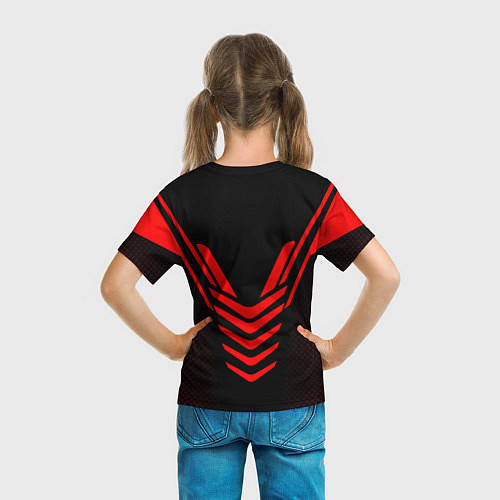 Детская футболка CS:GO Red Carbon / 3D-принт – фото 6