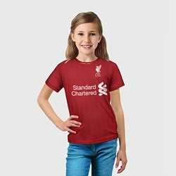 Футболка детская FC Liverpool Home 18-19, цвет: 3D-принт — фото 2