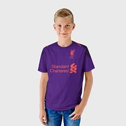 Футболка детская FC Liverpool Away 18-19, цвет: 3D-принт — фото 2