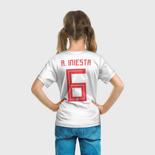Детская футболка Iniesta Away WC 2018 / 3D-принт – фото 6