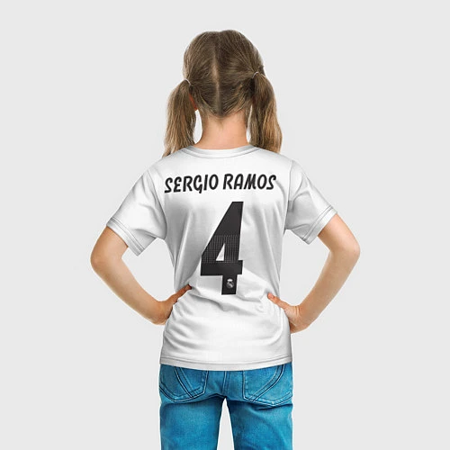 Детская футболка FC Real Madrid: Ramos Home 18-19 / 3D-принт – фото 6