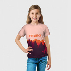 Футболка детская Firewatch: Orange Style, цвет: 3D-принт — фото 2