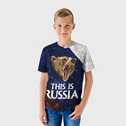 Футболка детская Russia: Roaring Bear, цвет: 3D-принт — фото 2