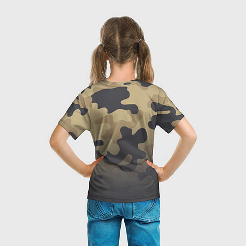 Детская футболка Camouflage Khaki / 3D-принт – фото 6