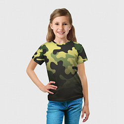 Футболка детская Военный камуфляж, цвет: 3D-принт — фото 2