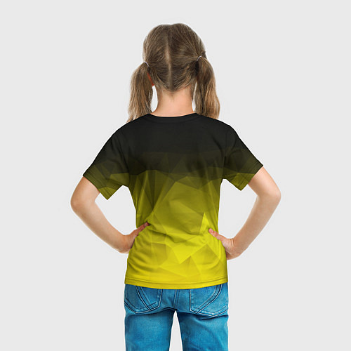 Детская футболка Cyberpunk 2077: Yellow Poly / 3D-принт – фото 6