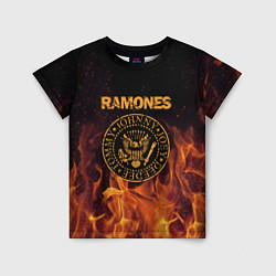 Футболка детская Ramones: Hell Flame, цвет: 3D-принт